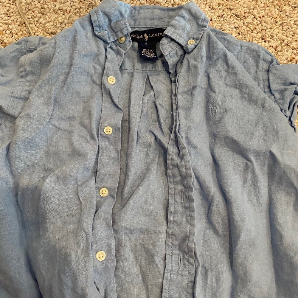 Ralph Lauren Blue Botton-Down (Size 4)